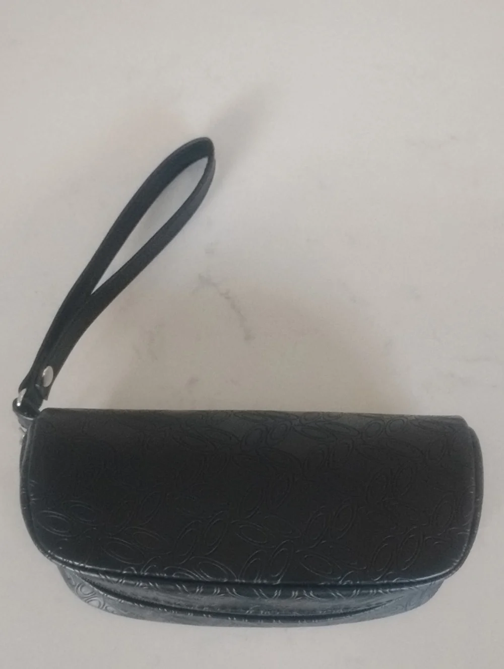 Oakley Black Embossed Leather Wristlet Sunglasses Case